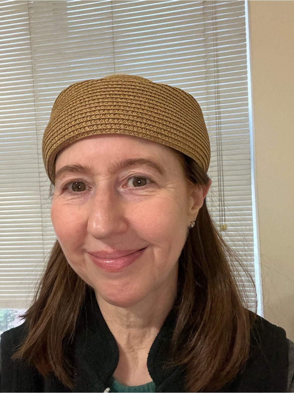 Woven Tan Straw Headband Hat for Women - Simple Summer Style